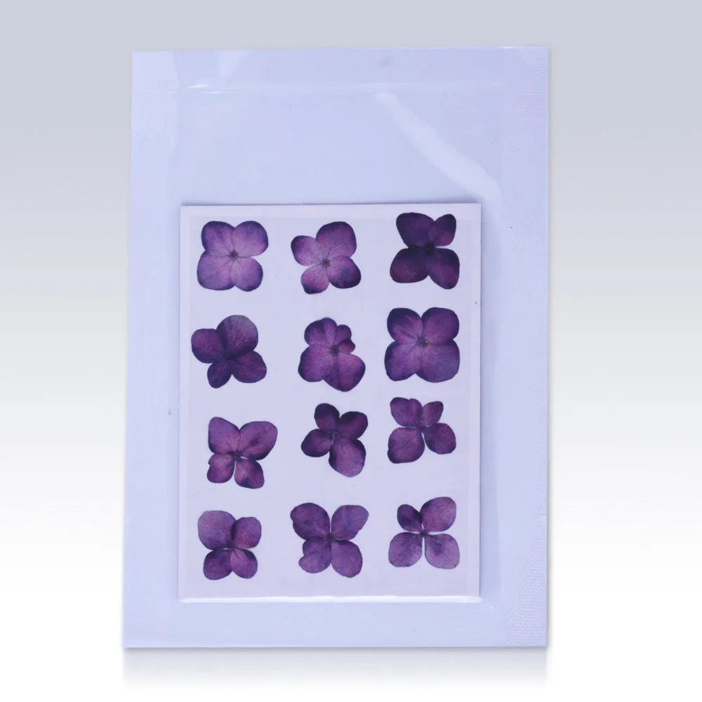 12pcs Dried Real Pressed Flower Stickers dyed pressed flower for phone case,paper goods