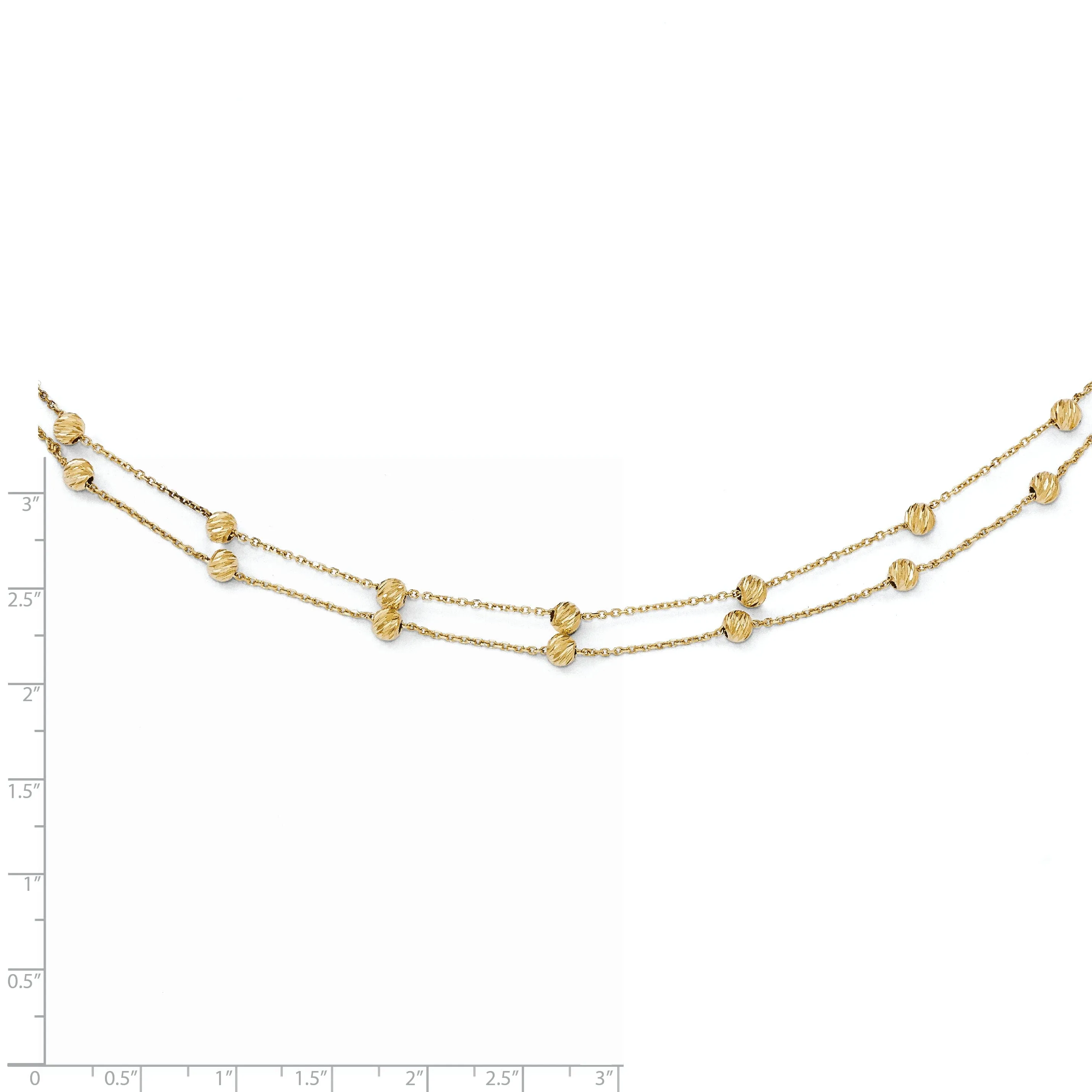 14k Yellow Gold D.C Beaded Necklace