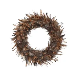 14" Natural Feather Wreath