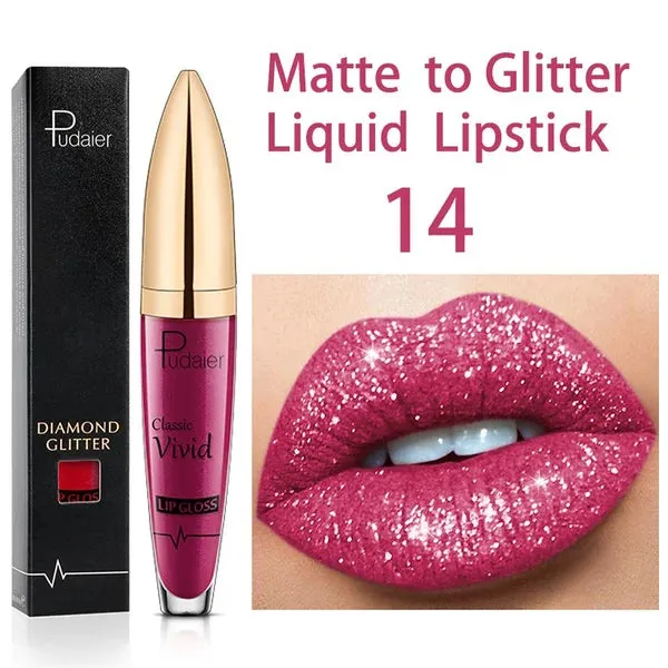 18 Color Diamond Sparkle Long Lasting Lipstick