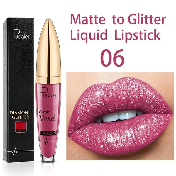 18 Color Diamond Sparkle Long Lasting Lipstick