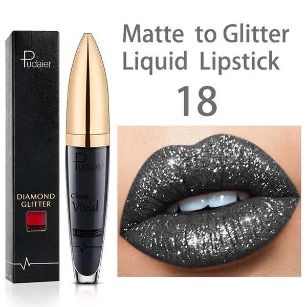 18 Color Diamond Sparkle Long Lasting Lipstick