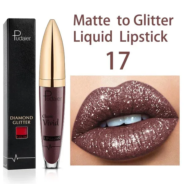 18 Color Diamond Sparkle Long Lasting Lipstick