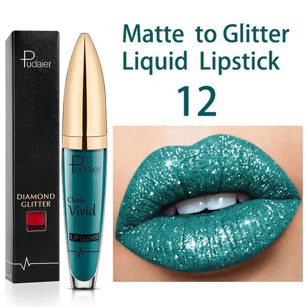 18 Color Diamond Sparkle Long Lasting Lipstick