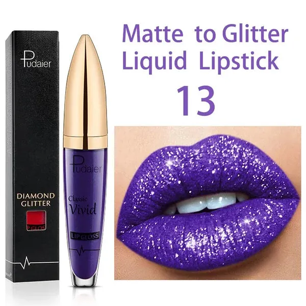 18 Color Diamond Sparkle Long Lasting Lipstick