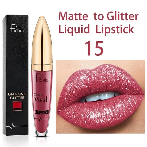 18 Color Diamond Sparkle Long Lasting Lipstick