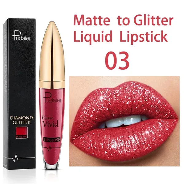 18 Color Diamond Sparkle Long Lasting Lipstick