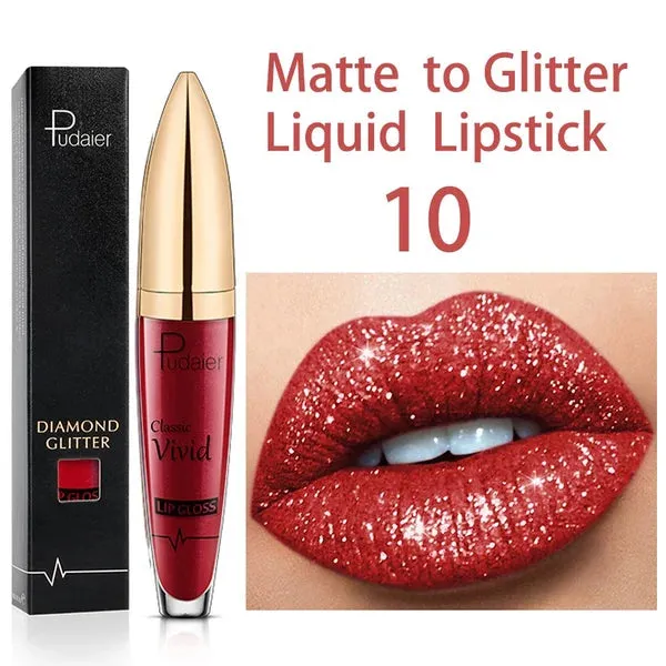 18 Color Diamond Sparkle Long Lasting Lipstick