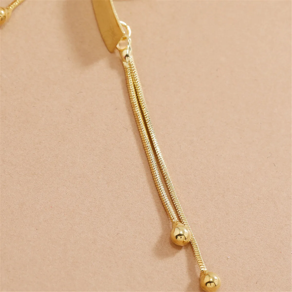 18K Gold-Plated Beaded Tassel Drop Earrings