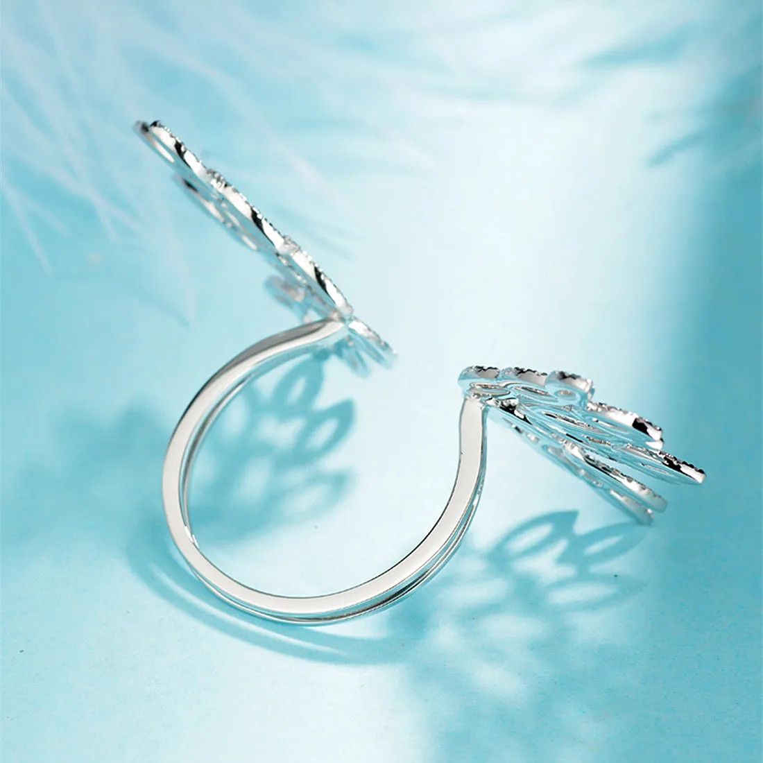 1CTW Diamond Angel Wings Open Ring