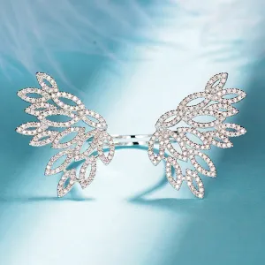 1CTW Diamond Angel Wings Open Ring