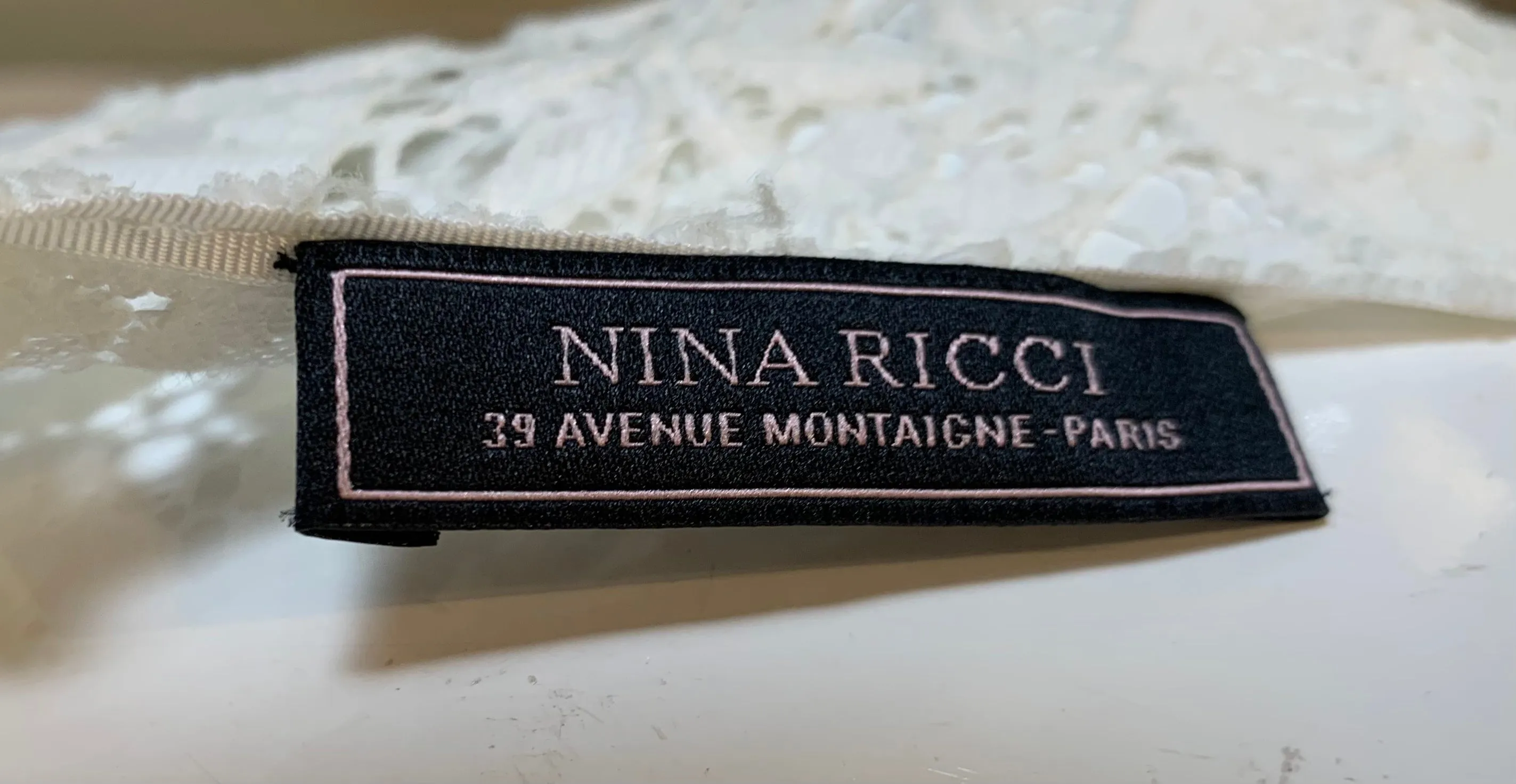 2000s Nina Ricci White Lace Mini Dress