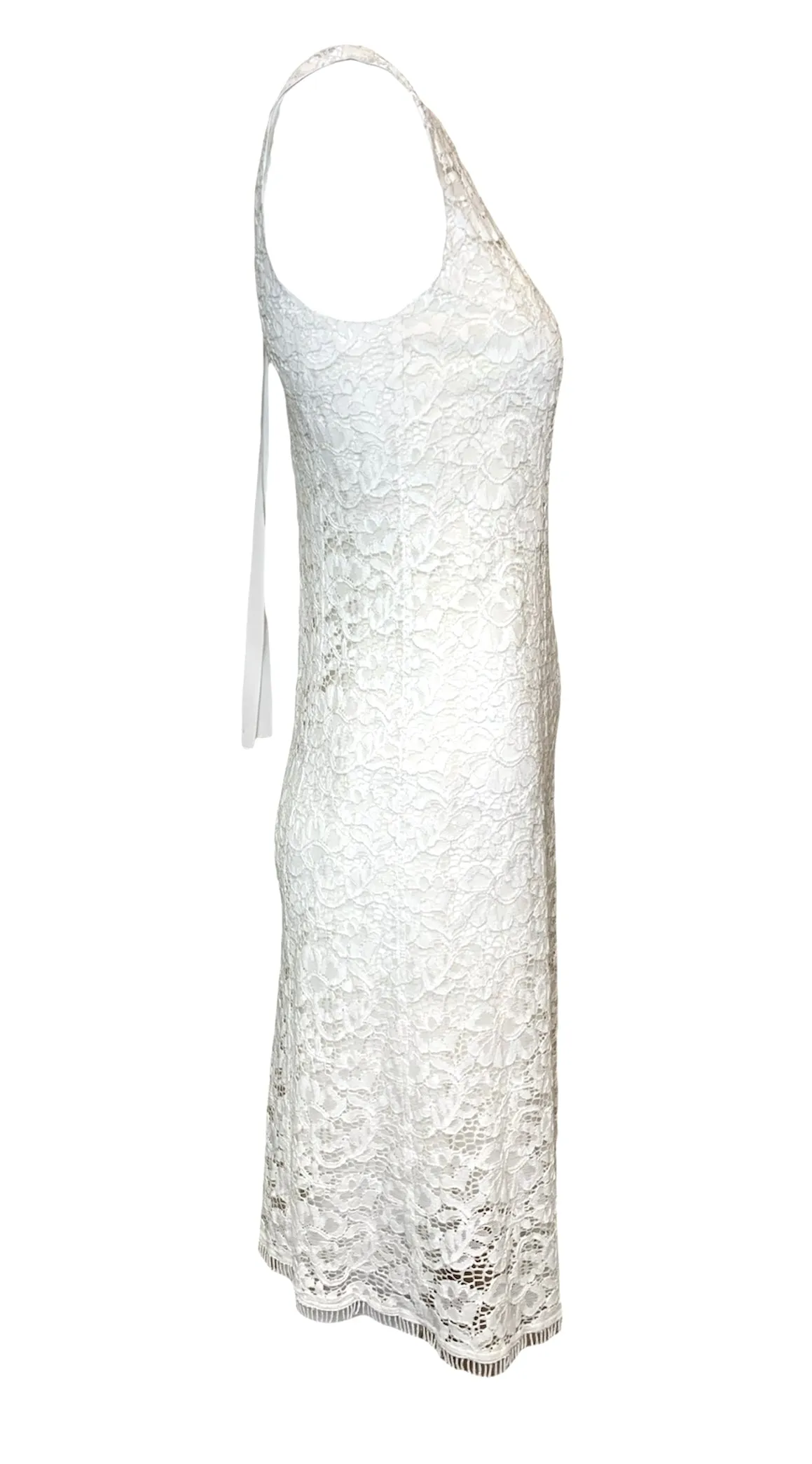 2000s Nina Ricci White Lace Mini Dress
