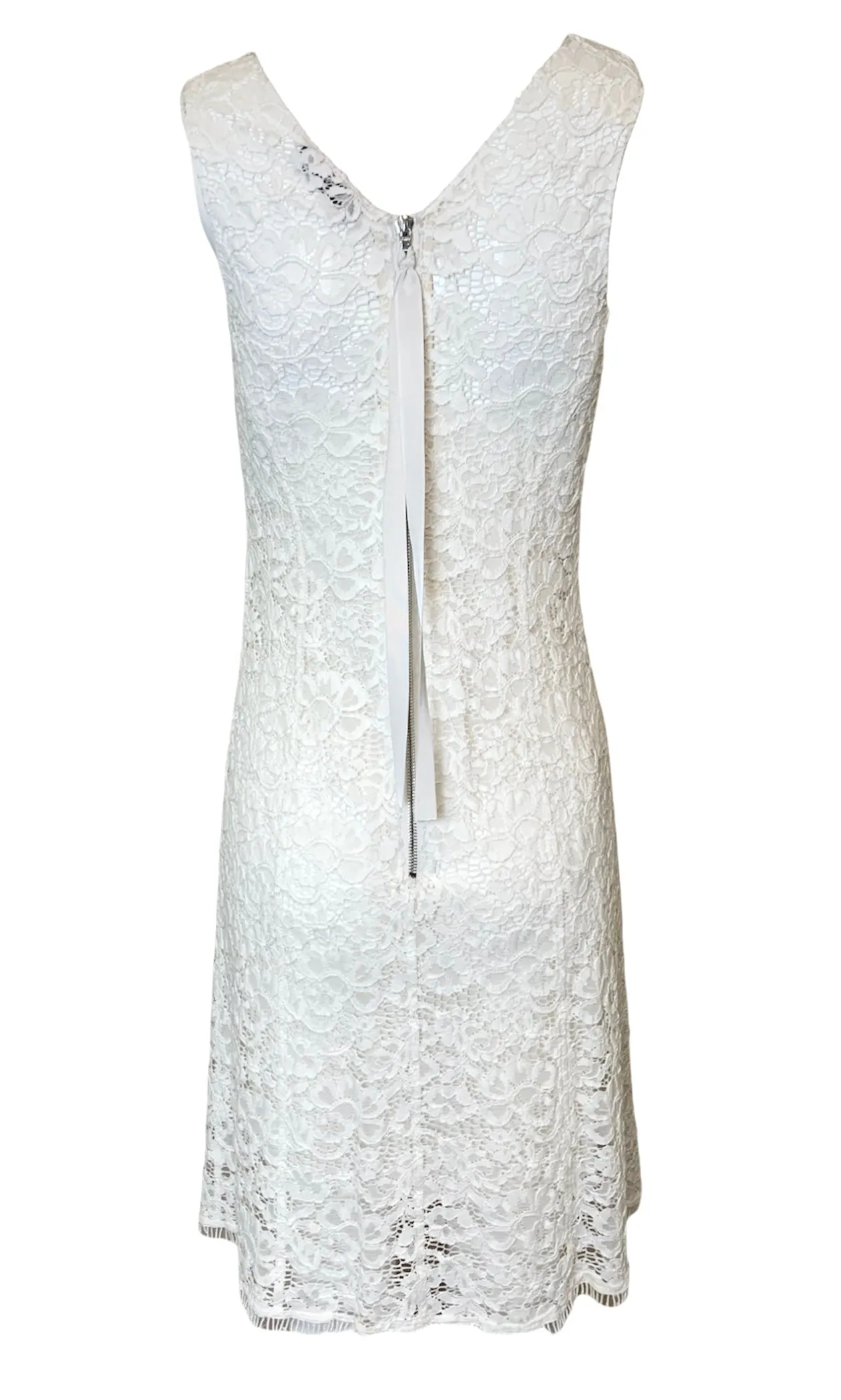 2000s Nina Ricci White Lace Mini Dress
