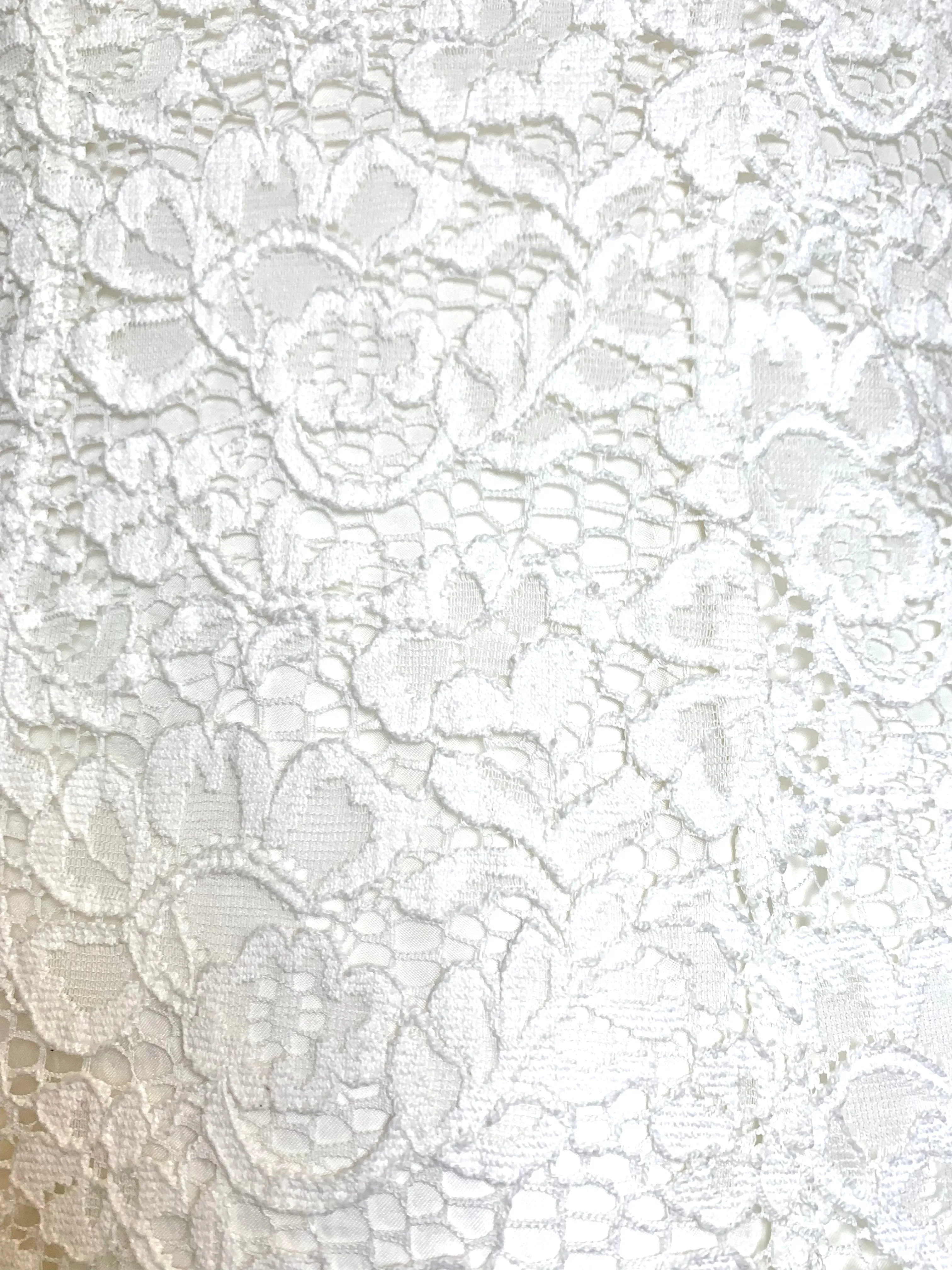 2000s Nina Ricci White Lace Mini Dress