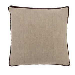 20x20 Chocolate Velvet Trim Pillow