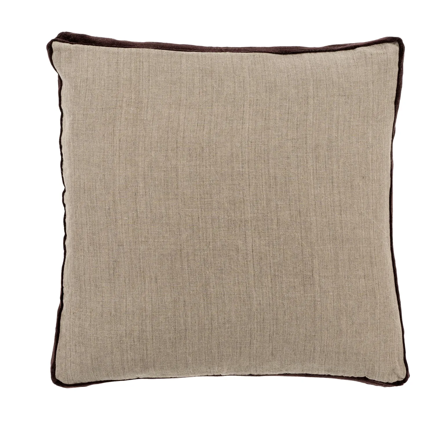 20x20 Chocolate Velvet Trim Pillow