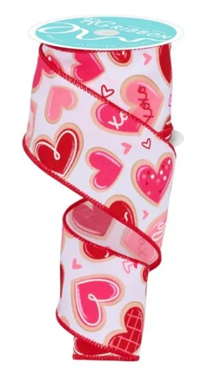 2.5" Valentine Cookies: White, Multi (10 Yards) RGF117427