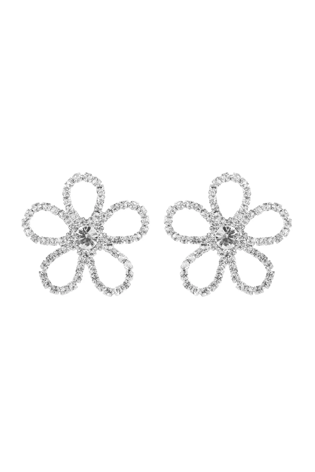 30MM FLOWER OUTLINE STUD EARRING