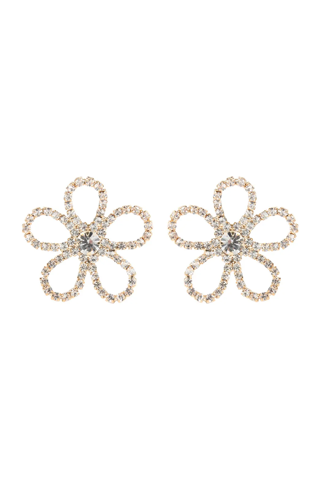 30MM FLOWER OUTLINE STUD EARRING