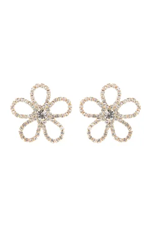 30MM FLOWER OUTLINE STUD EARRING