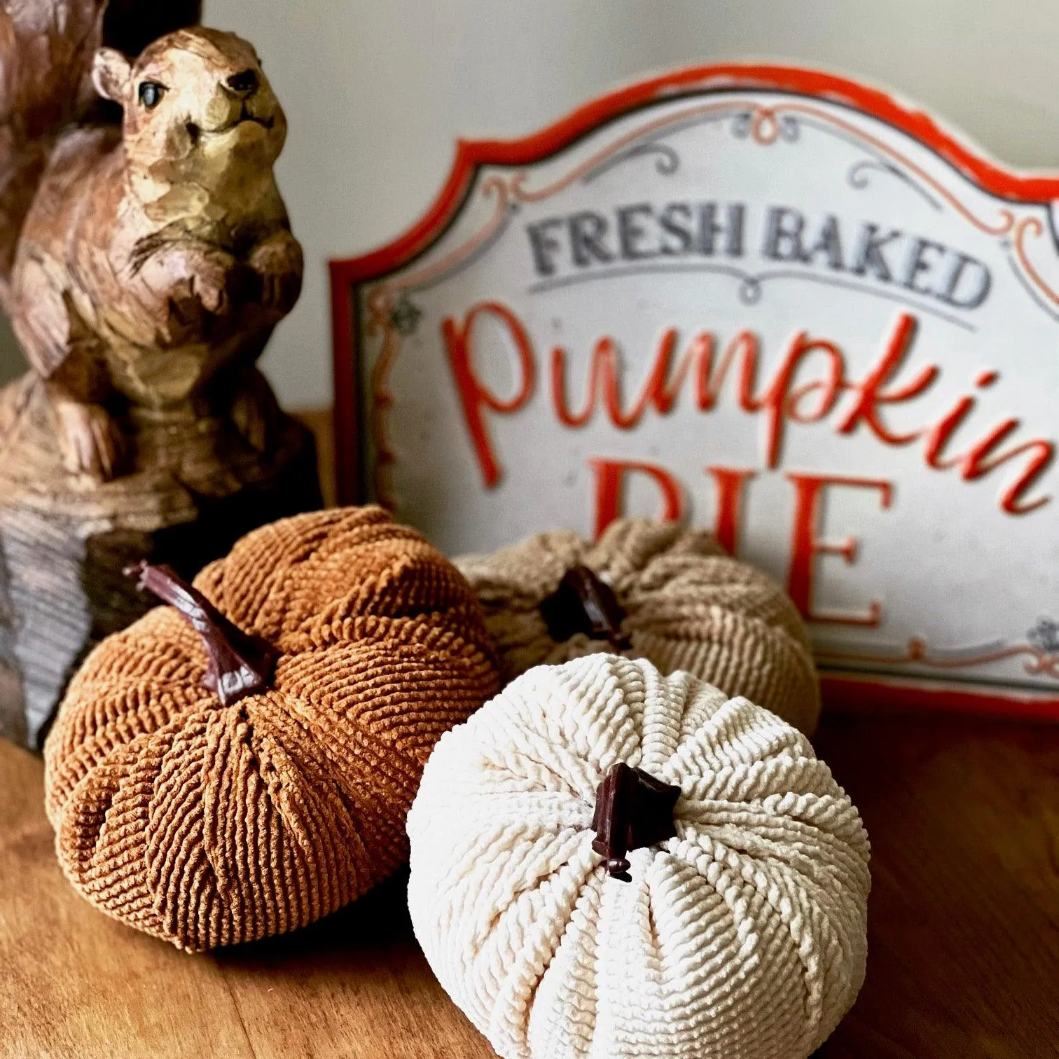 3.5" Fabric Pumpkins