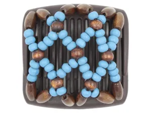African Butterfly Chameleon Hair Comb - Ndebele Brown 87