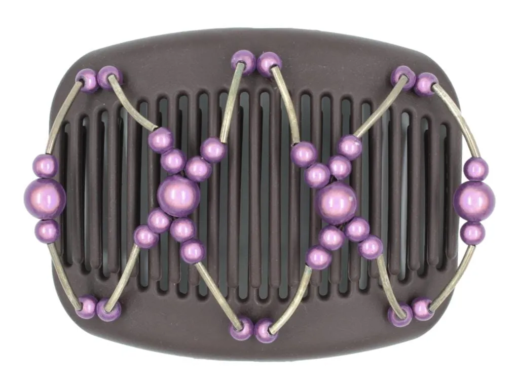 African Butterfly Hair Comb - Beada Tube Brown 64