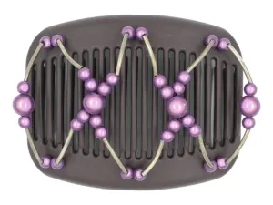 African Butterfly Hair Comb - Beada Tube Brown 64