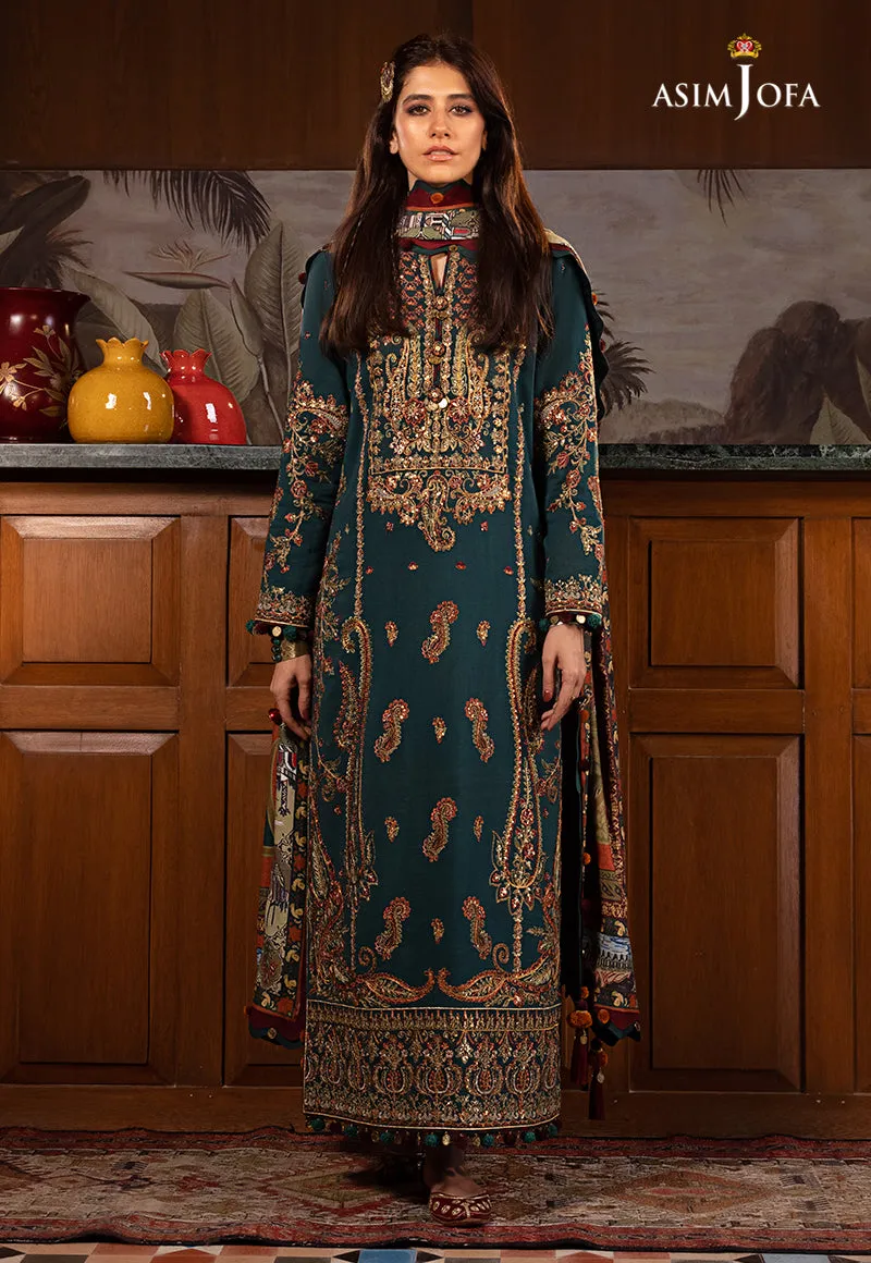 AJK-10 |  Asim Jofa The Syra Edit Kashmiri Embroidered Collection 2022 | Unstitched Embroidered Winter Suits
