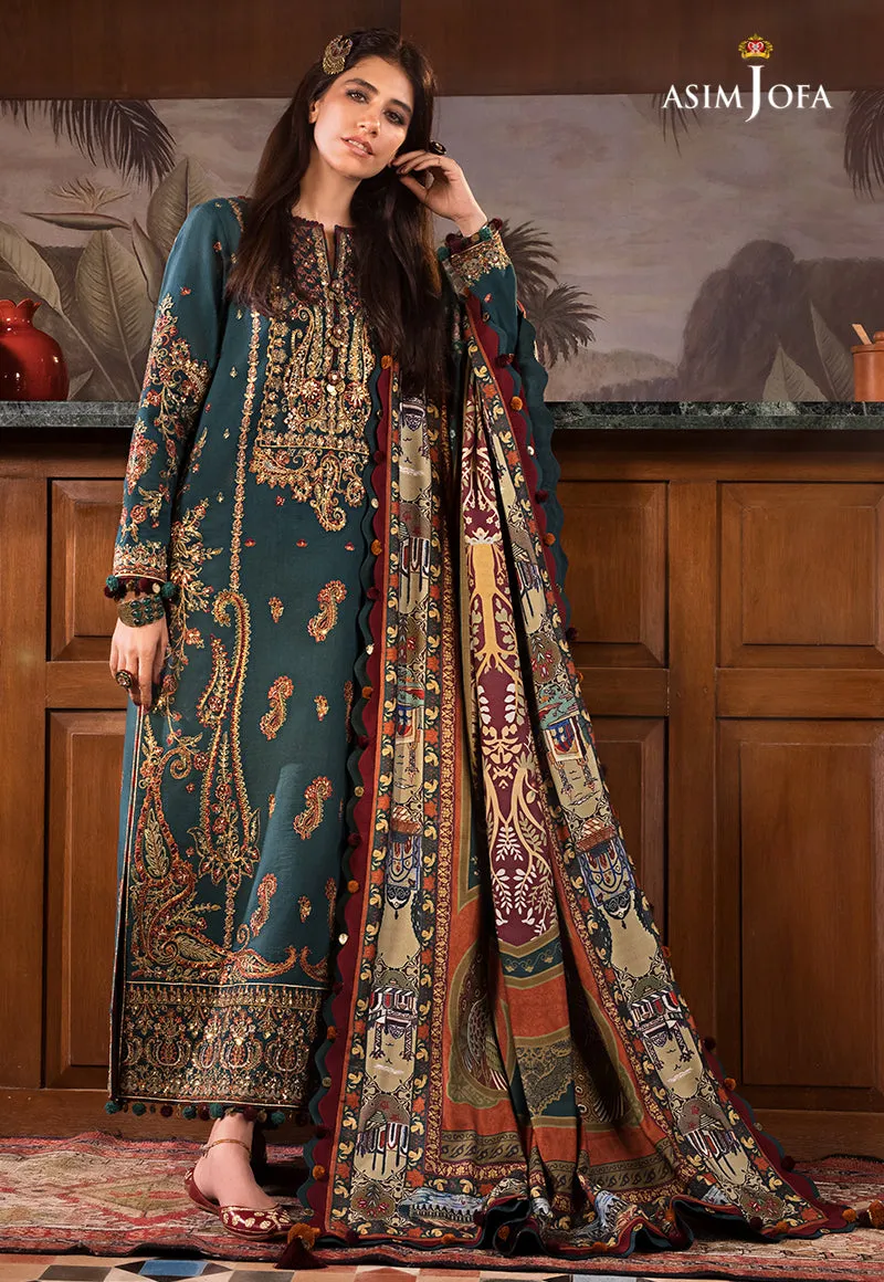 AJK-10 |  Asim Jofa The Syra Edit Kashmiri Embroidered Collection 2022 | Unstitched Embroidered Winter Suits