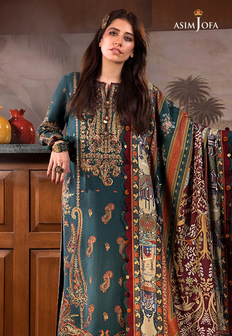 AJK-10 |  Asim Jofa The Syra Edit Kashmiri Embroidered Collection 2022 | Unstitched Embroidered Winter Suits