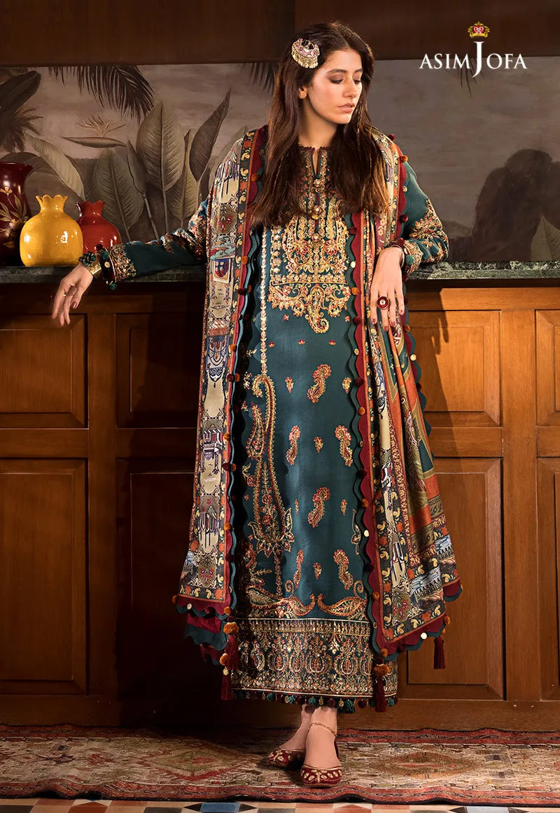 AJK-10 |  Asim Jofa The Syra Edit Kashmiri Embroidered Collection 2022 | Unstitched Embroidered Winter Suits