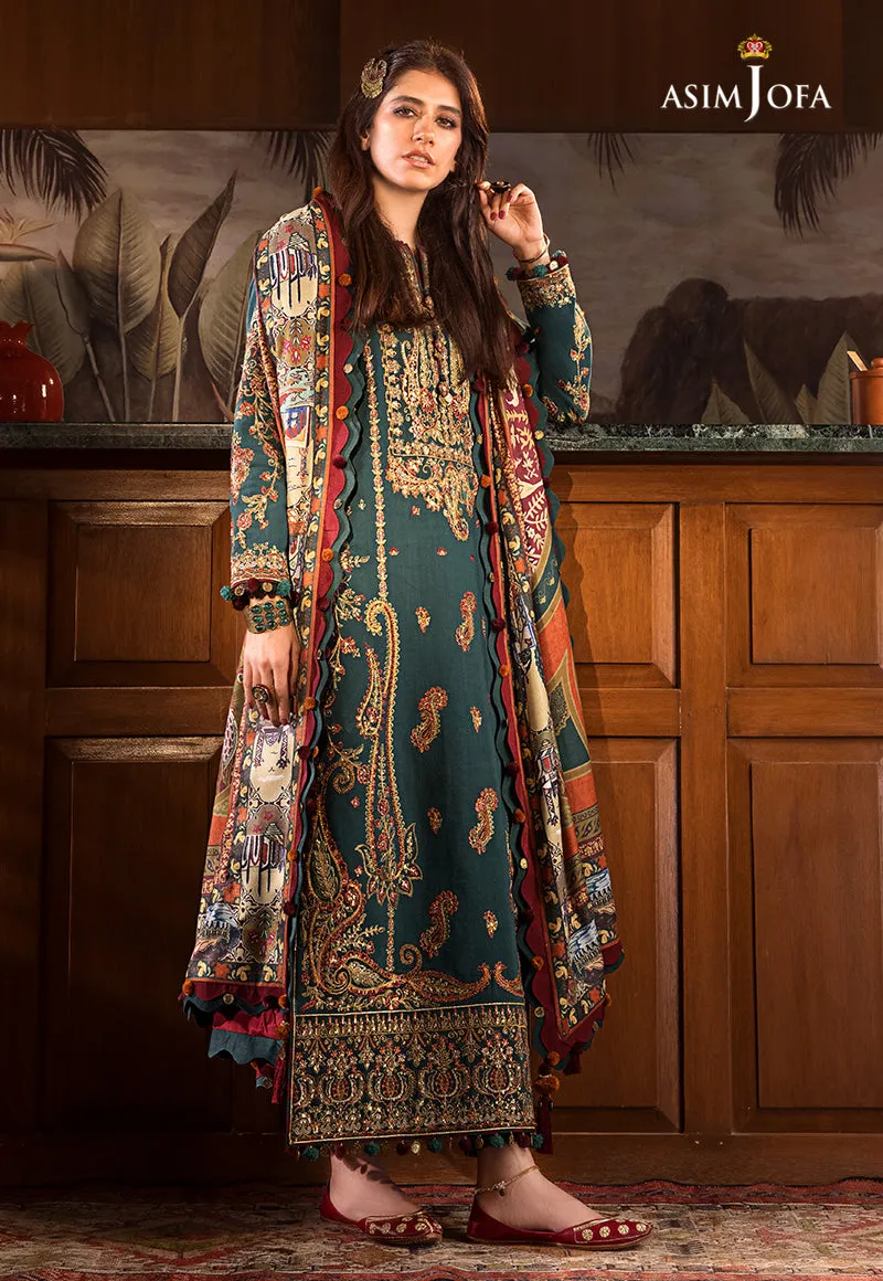 AJK-10 |  Asim Jofa The Syra Edit Kashmiri Embroidered Collection 2022 | Unstitched Embroidered Winter Suits