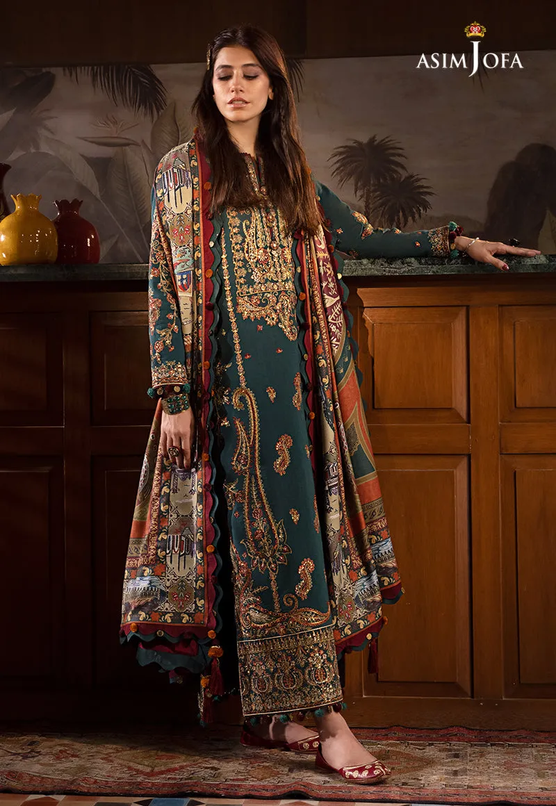 AJK-10 |  Asim Jofa The Syra Edit Kashmiri Embroidered Collection 2022 | Unstitched Embroidered Winter Suits