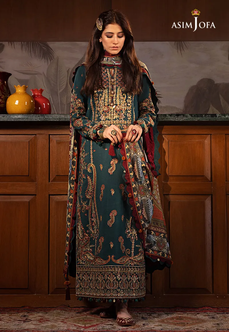 AJK-10 |  Asim Jofa The Syra Edit Kashmiri Embroidered Collection 2022 | Unstitched Embroidered Winter Suits