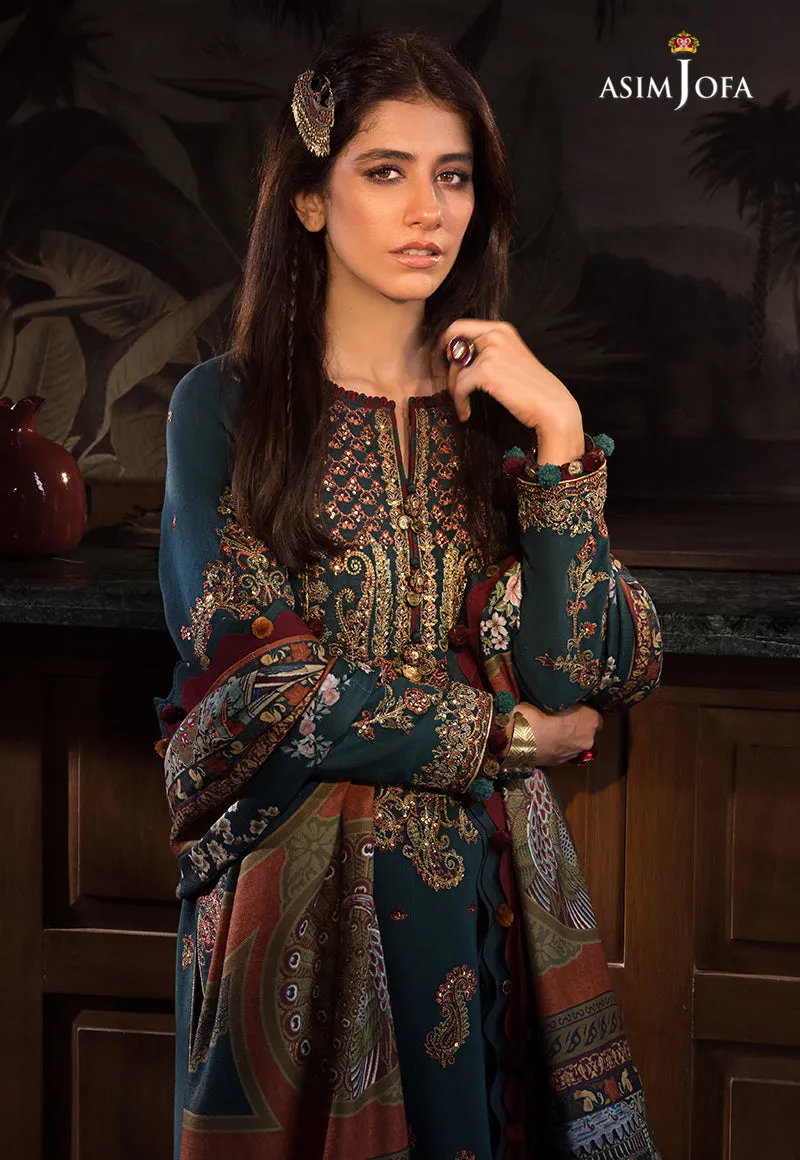 AJK-10 |  Asim Jofa The Syra Edit Kashmiri Embroidered Collection 2022 | Unstitched Embroidered Winter Suits