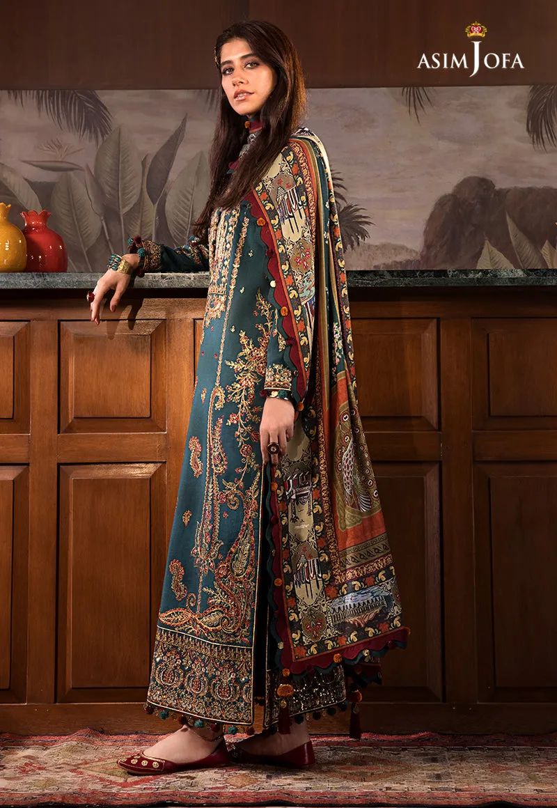 AJK-10 |  Asim Jofa The Syra Edit Kashmiri Embroidered Collection 2022 | Unstitched Embroidered Winter Suits