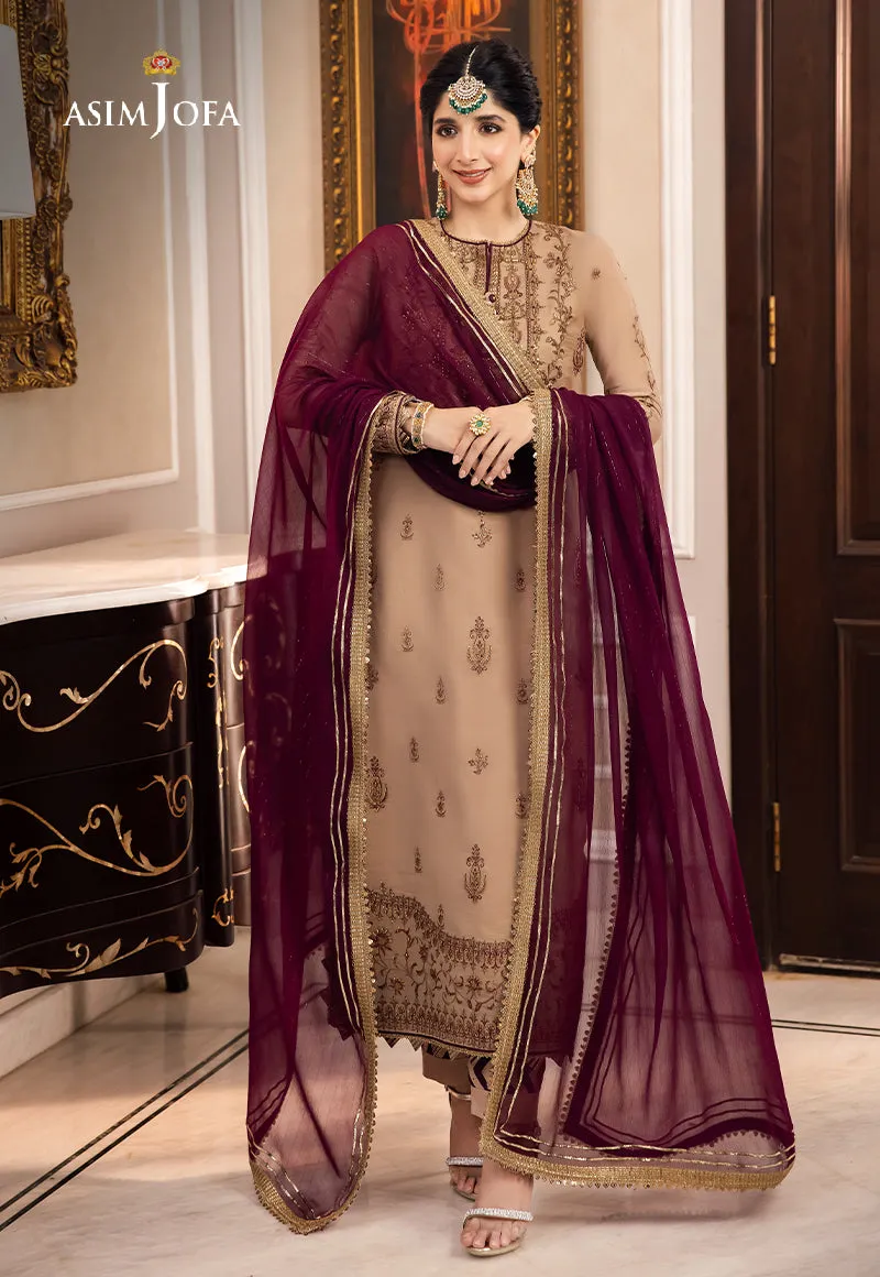 AJZS-12 | Asim Jofa Zari Sitara Luxury Eid Festive Collection 2023 | Unstitched Embrodried Suits