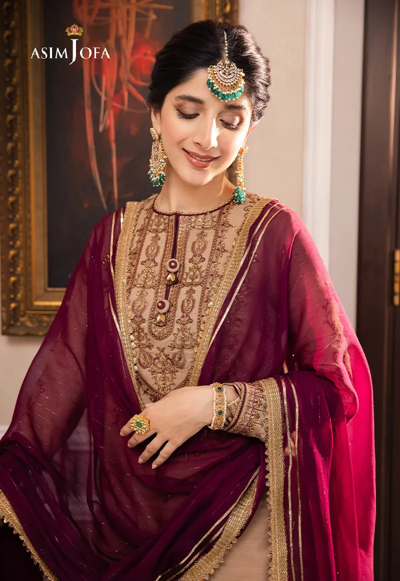 AJZS-12 | Asim Jofa Zari Sitara Luxury Eid Festive Collection 2023 | Unstitched Embrodried Suits