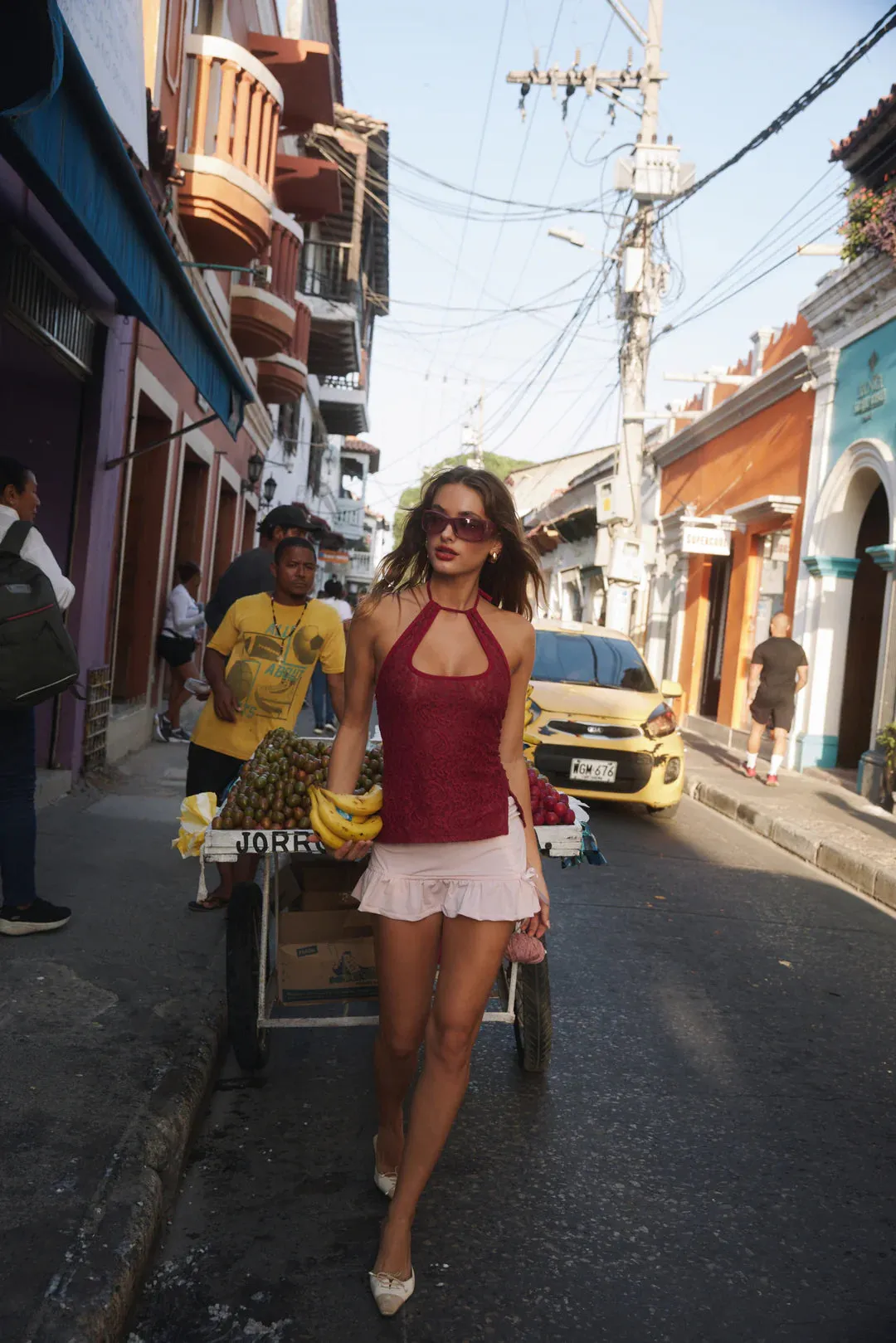 AmeliaTeje Kiana Mini Skirt in Roseate