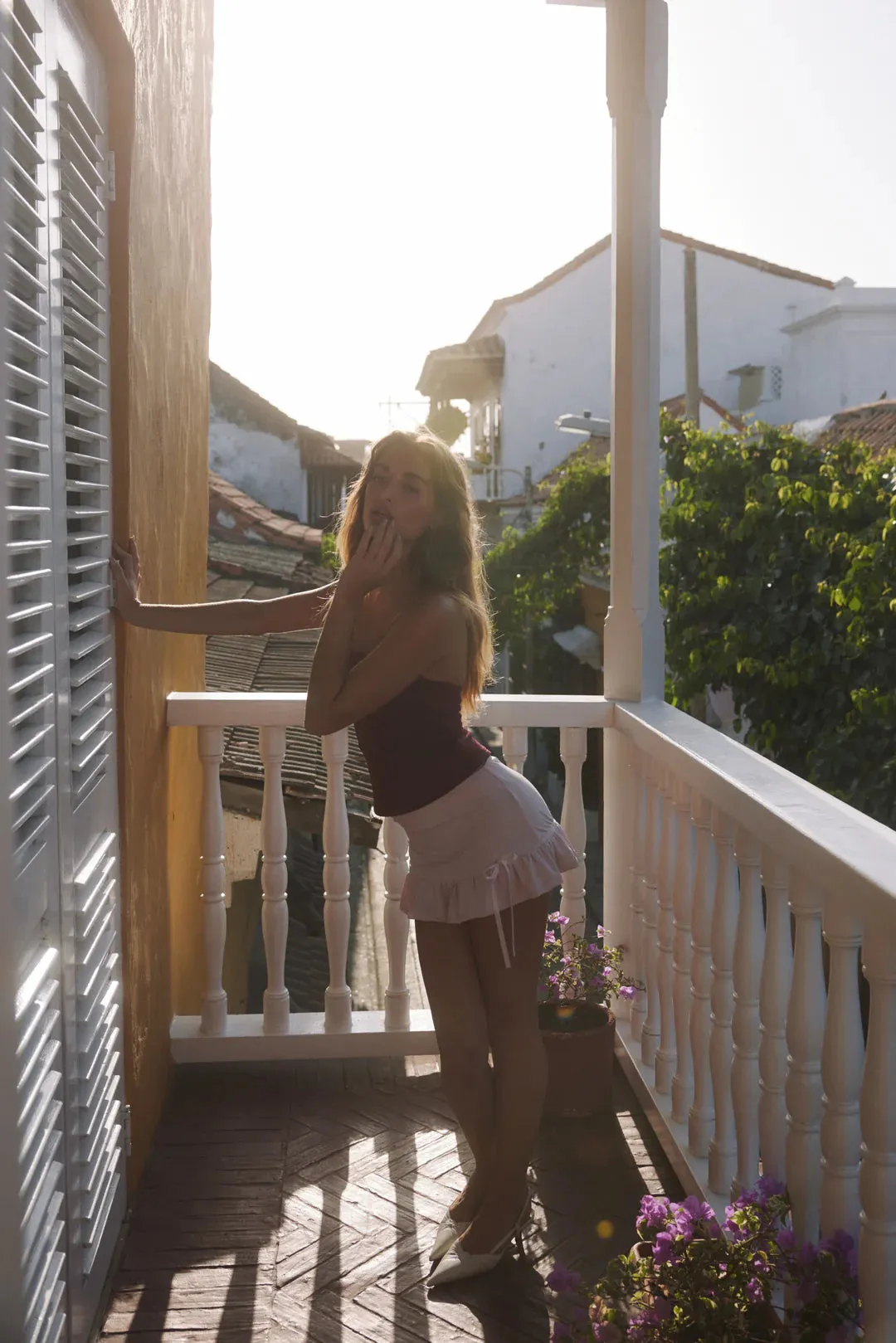 AmeliaTeje Kiana Mini Skirt in Roseate