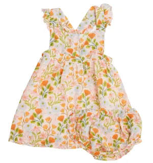 Angel Dear Honest Earth Muslin Pinafore Top & Bloomer Set