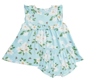 Angel Dear Magnolia Blue Top & Bloomer Set