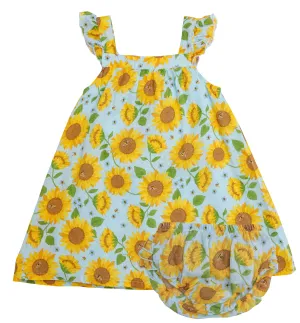 Angel Dear Sunflowers Muslin Sundress