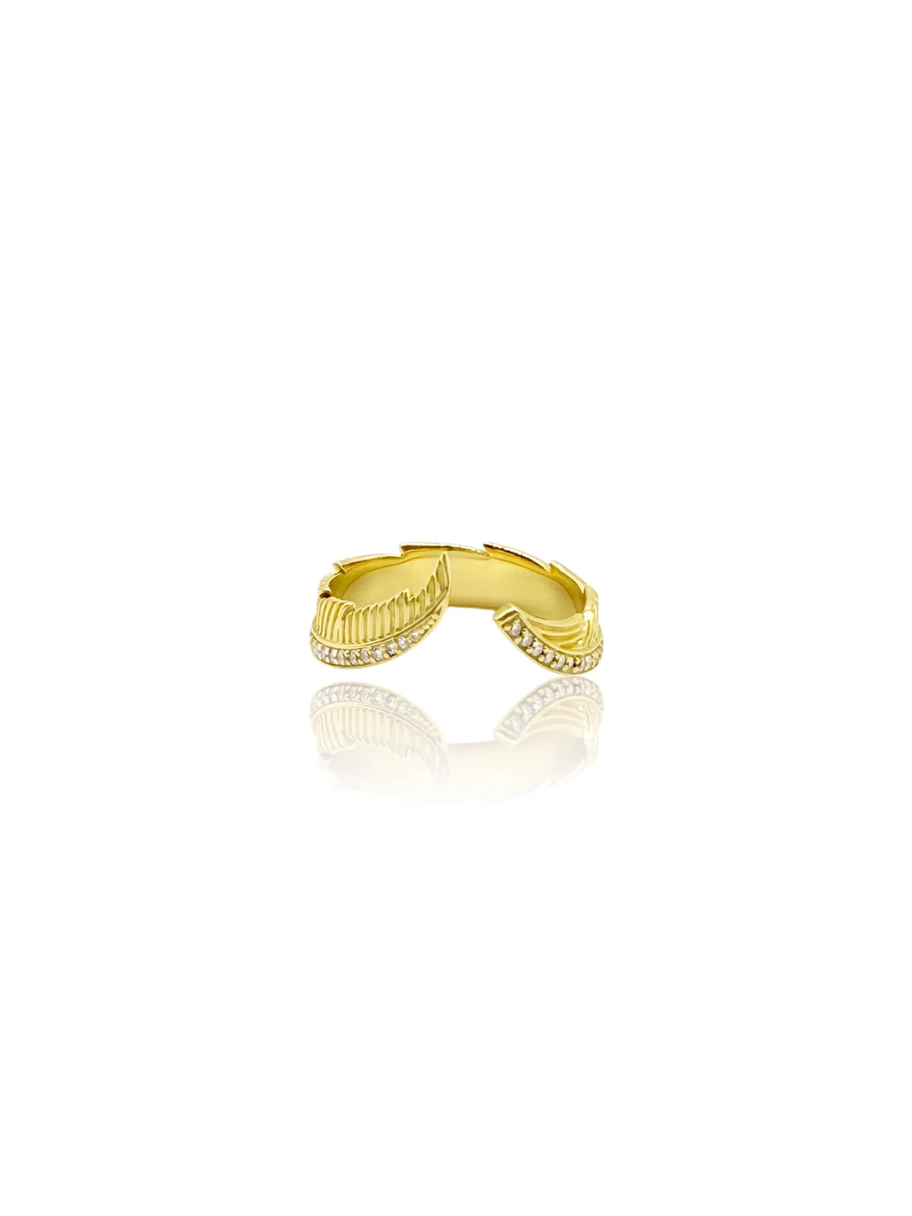 Angel's Feather Diamond Ring