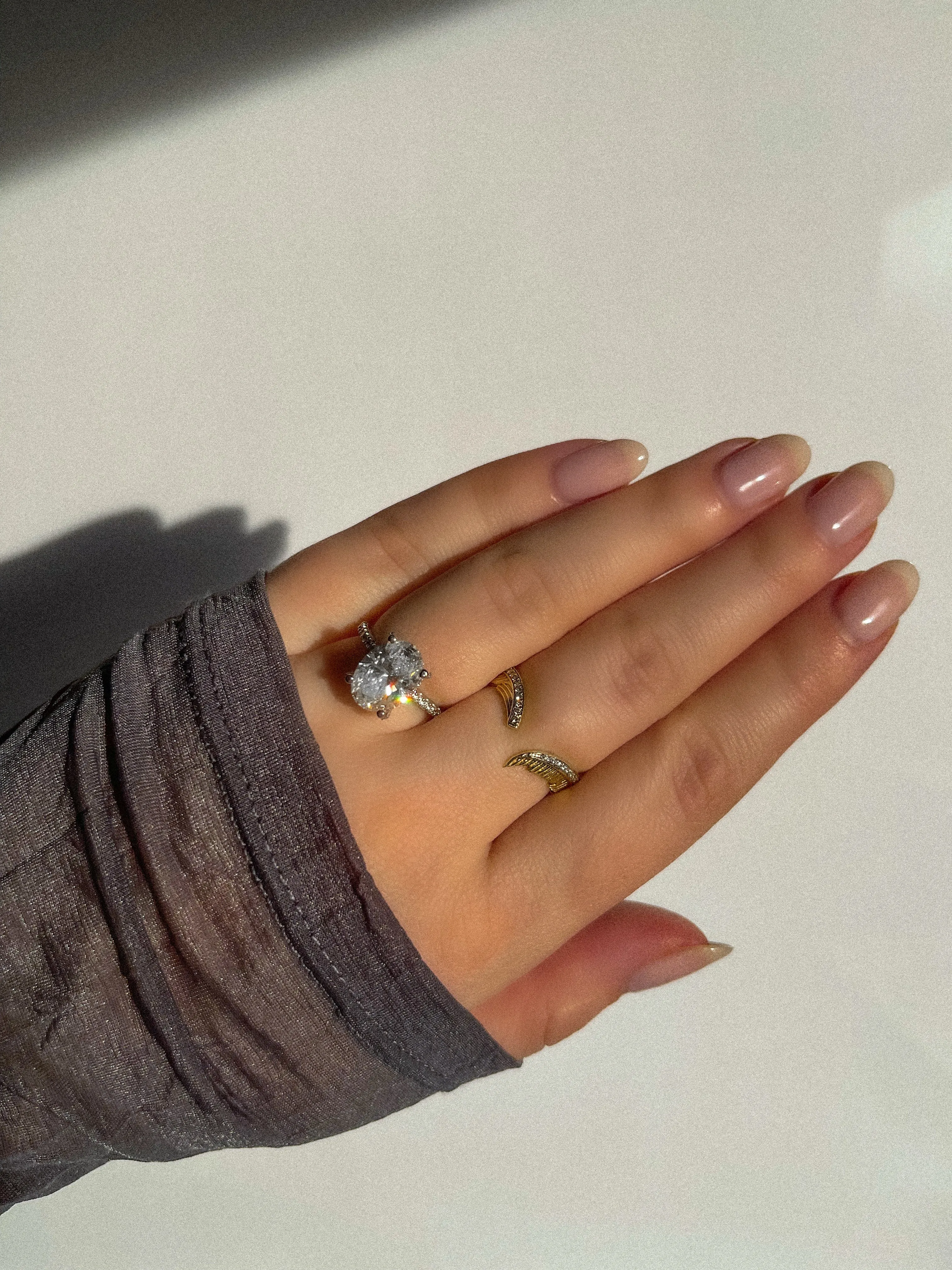 Angel's Feather Diamond Ring