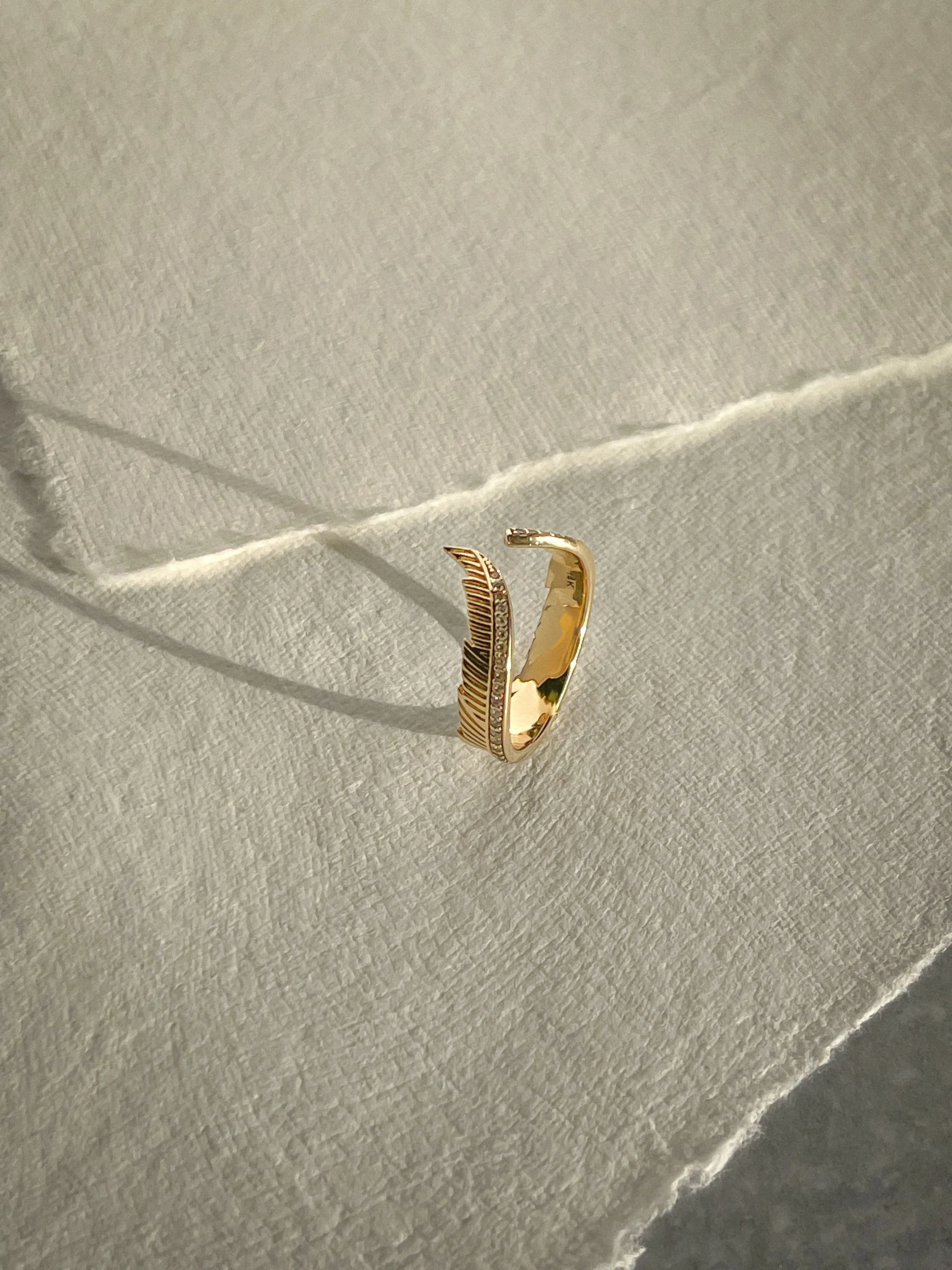 Angel's Feather Diamond Ring