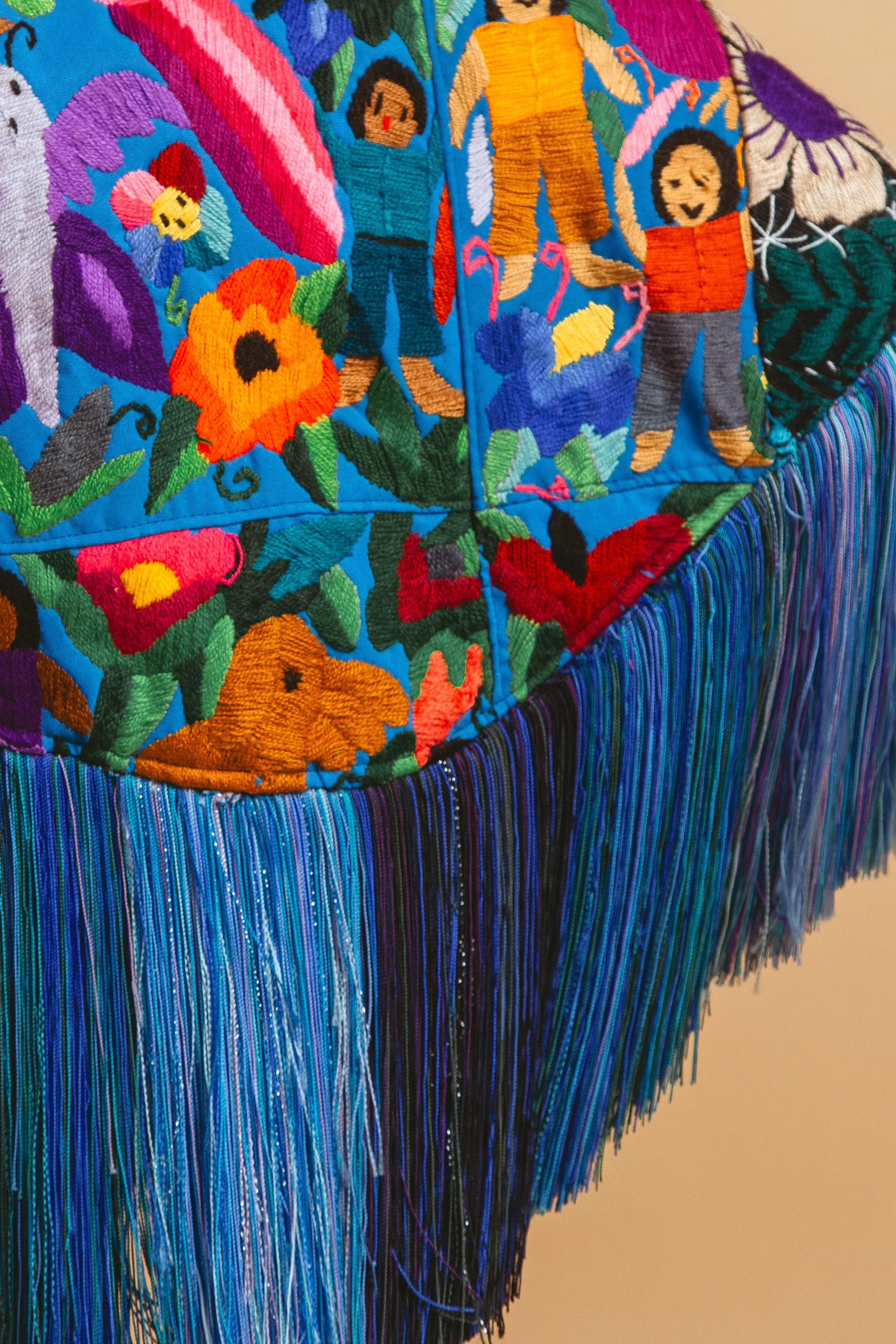 Azul Embroidered Cape