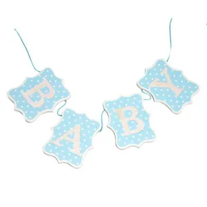 'BABY' Wooden Bunting - Blue